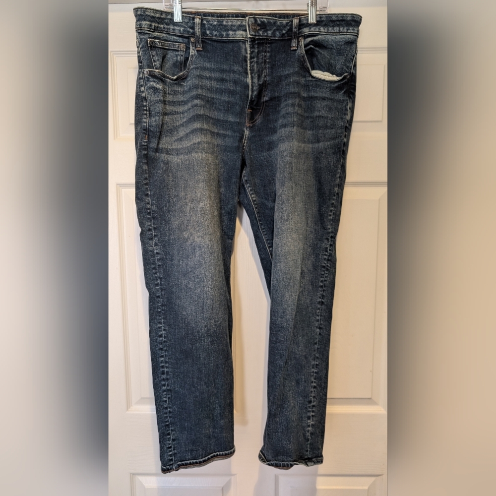 Express Men's Relaxed Fit Dark Wash Blue Jeans Size 38x30 99% Cotton 1% Spandex